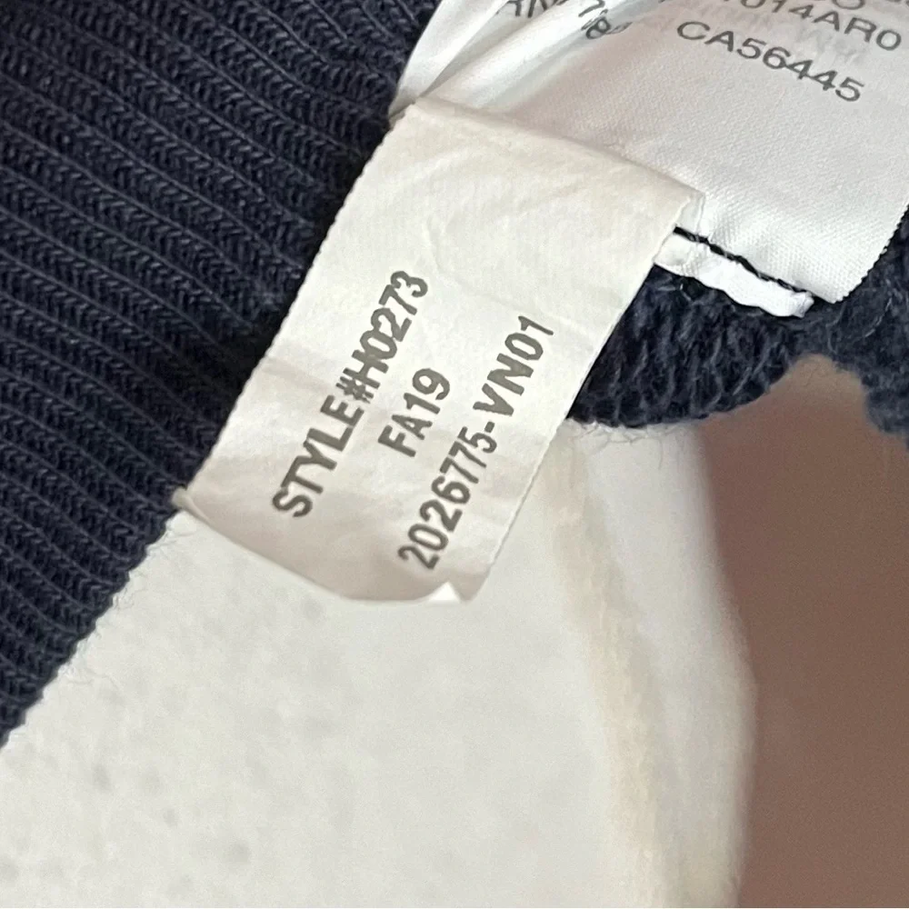 J. Crew • Navy Floral Ruffleneck Pullover Sweatshirt